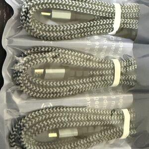 3 Pack USB-C Charging Cables - Black/White Braided - 6ft Length